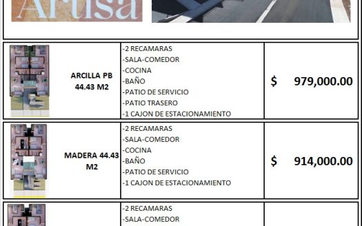 Departamentos en Venta – Valle Artisa desde $ 854,000